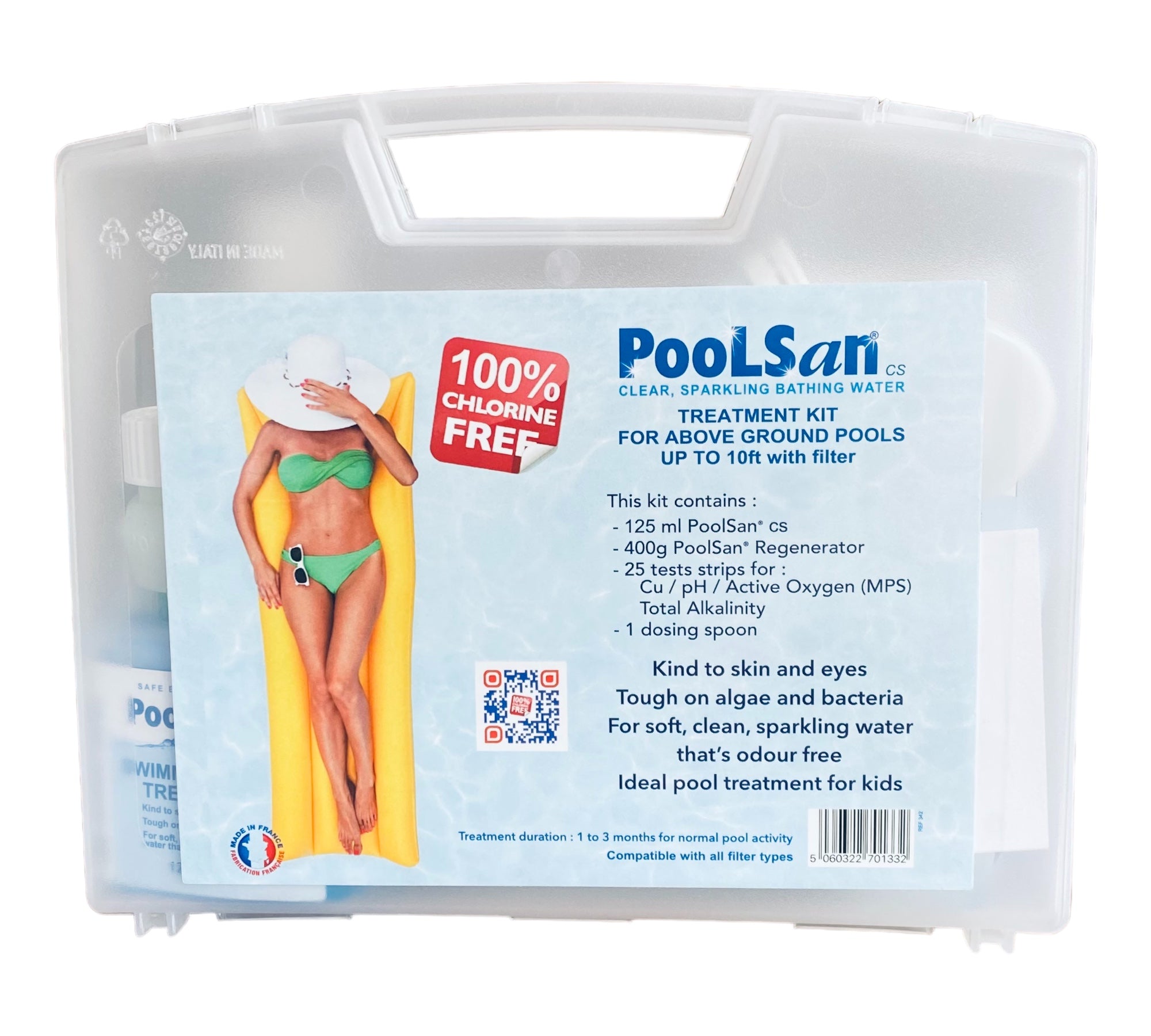 PoolSan Small Non Chlorine Chemical Maintenance kit for Above-ground Pools up to 10ft