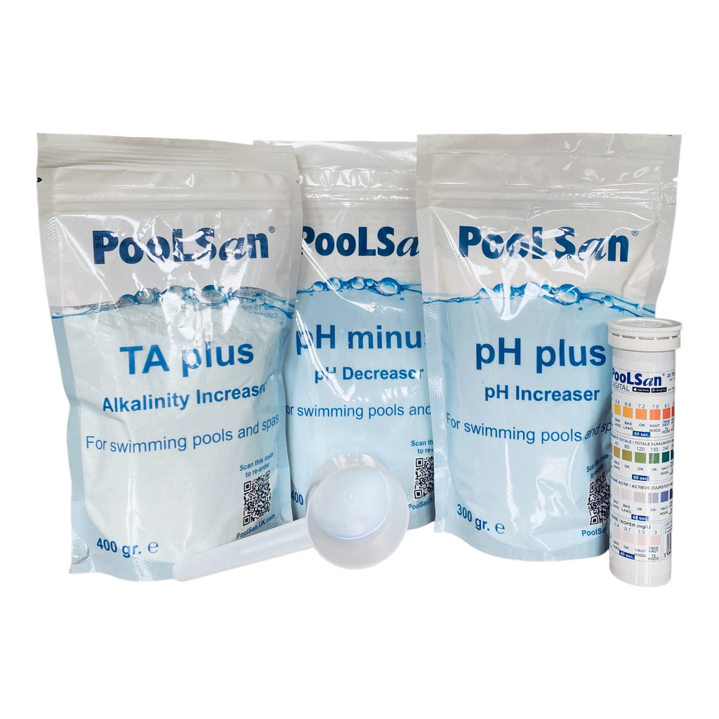 pH & Total Alkalinity (TA) Water balancing Bundle - PoolSan Official UK Site