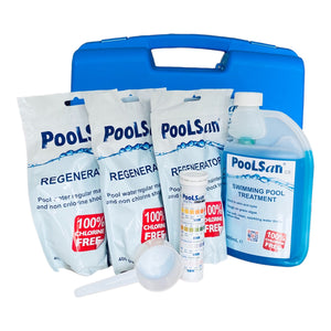 PoolSan large Non-Chlorine Chemical Maintenance kit for Above-ground Pools up to 16ft - PoolSan Official UK Site