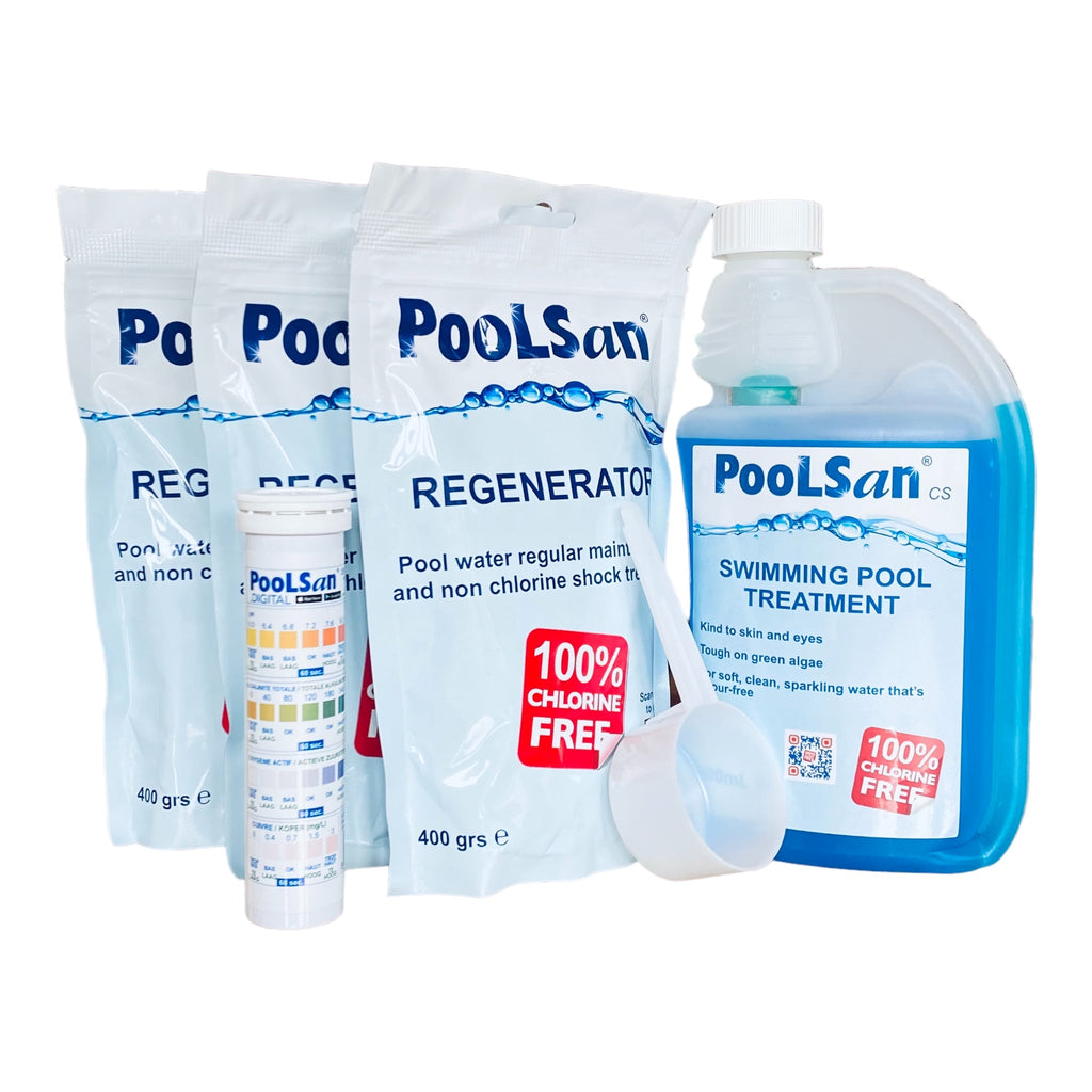 PoolSan Non-Chlorine Chemical Bundle for Above-ground Pools up to 16ft - PoolSan Official UK Site