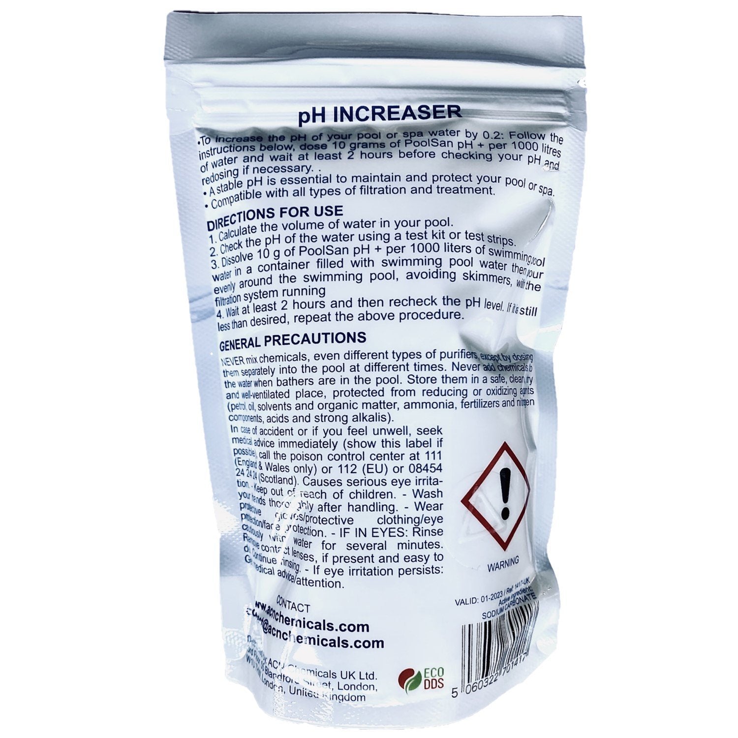 PoolSan pH Plus pH increaser 1200gr for pools & hot tubs - PoolSan Official UK Site