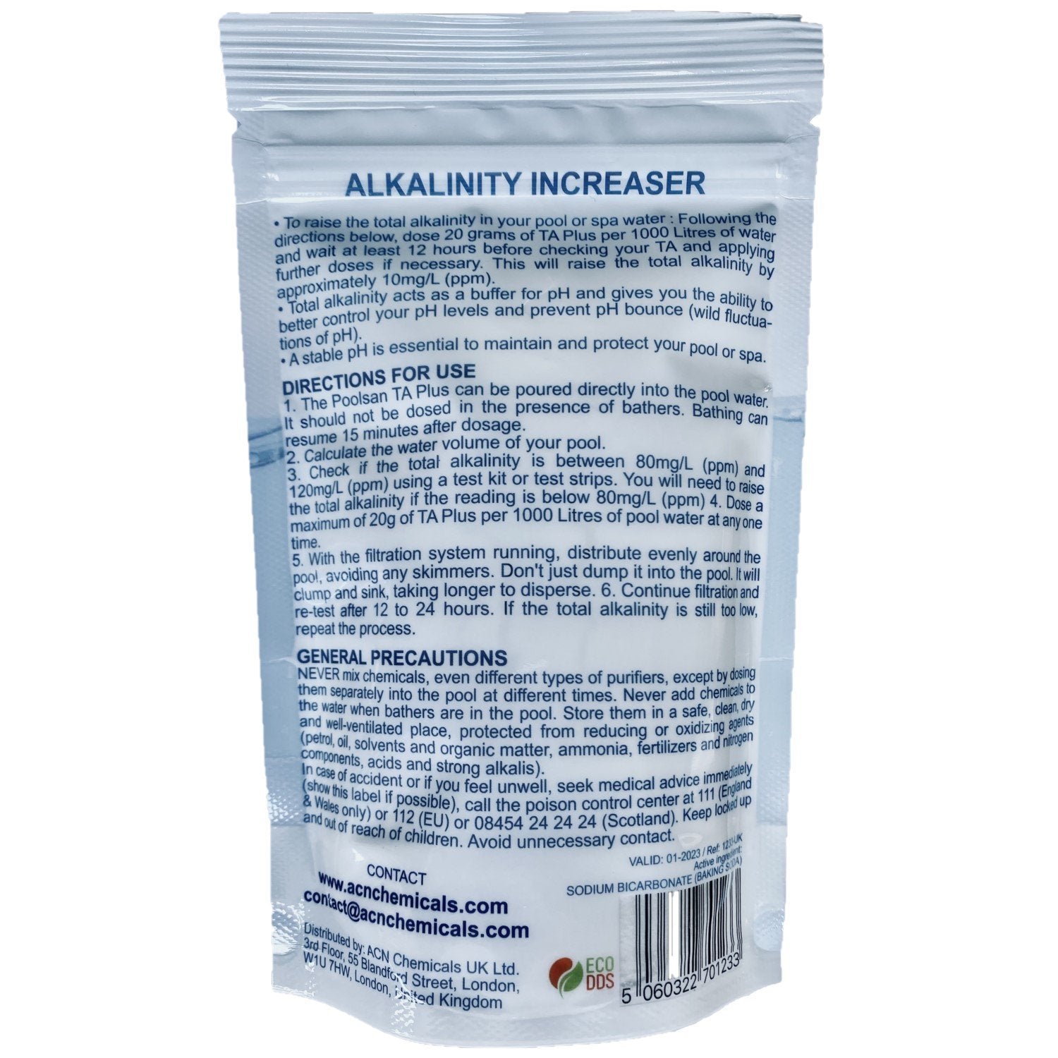 PoolSan TA Plus Alkalinity Increaser 1600gr for pools & hot tubs - PoolSan Official UK Site